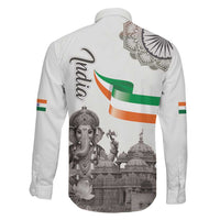 India Ganesha and Akshardham Family Matching Off Shoulder Maxi Dress and Hawaiian Shirt Lord Ganpati Lotus Flag Style - Wonder Print Shop