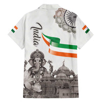 India Ganesha and Akshardham Family Matching Summer Maxi Dress and Hawaiian Shirt Lord Ganpati Lotus Flag Style - Wonder Print Shop
