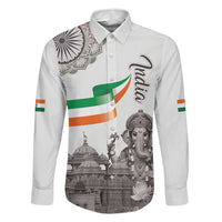 India Ganesha and Akshardham Family Matching Summer Maxi Dress and Hawaiian Shirt Lord Ganpati Lotus Flag Style - Wonder Print Shop