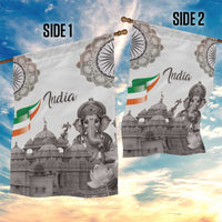 India Ganesha and Akshardham Garden Flag Lord Ganpati Lotus Flag Style - Wonder Print Shop