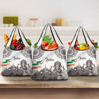 India Ganesha and Akshardham Grocery Bag Lord Ganpati Lotus Flag Style - Wonder Print Shop