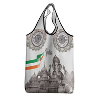 India Ganesha and Akshardham Grocery Bag Lord Ganpati Lotus Flag Style - Wonder Print Shop