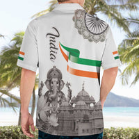India Ganesha and Akshardham Hawaiian Shirt Lord Ganpati Lotus Flag Style - Wonder Print Shop