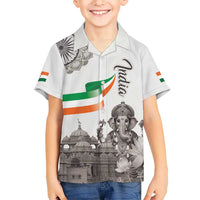 India Ganesha and Akshardham Hawaiian Shirt Lord Ganpati Lotus Flag Style - Wonder Print Shop