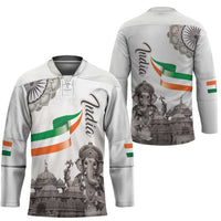 India Ganesha and Akshardham Hockey Jersey Lord Ganpati Lotus Flag Style - Wonder Print Shop