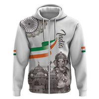 India Ganesha and Akshardham Hoodie Lord Ganpati Lotus Flag Style - Wonder Print Shop