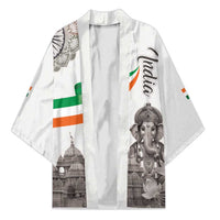 India Ganesha and Akshardham Kimono Lord Ganpati Lotus Flag Style - Wonder Print Shop