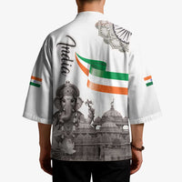 India Ganesha and Akshardham Kimono Lord Ganpati Lotus Flag Style - Wonder Print Shop