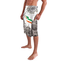India Ganesha and Akshardham Lavalava Lord Ganpati Lotus Flag Style - Wonder Print Shop