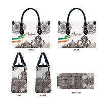 India Ganesha and Akshardham Leather Bag Lord Ganpati Lotus Flag Style - Wonder Print Shop