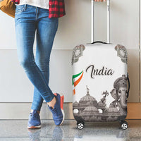 India Ganesha and Akshardham Luggage Cover Lord Ganpati Lotus Flag Style - Wonder Print Shop
