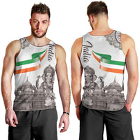 India Ganesha and Akshardham Men Tank Top Lord Ganpati Lotus Flag Style - Wonder Print Shop