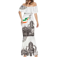 India Ganesha and Akshardham Mermaid Dress Lord Ganpati Lotus Flag Style - Wonder Print Shop