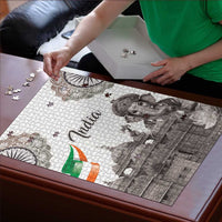 India Ganesha and Akshardham Puzzle Lord Ganpati Lotus Flag Style - Wonder Print Shop