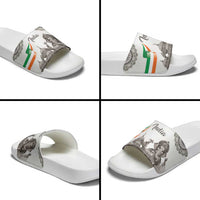 India Ganesha and Akshardham Slide Sandals Lord Ganpati Lotus Flag Style - Wonder Print Shop