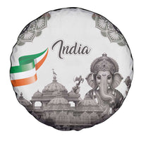 India Ganesha and Akshardham Spare Tire Cover Lord Ganpati Lotus Flag Style - Wonder Print Shop
