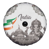 India Ganesha and Akshardham Spare Tire Cover Lord Ganpati Lotus Flag Style - Wonder Print Shop