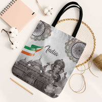 India Ganesha and Akshardham Tote Bag Lord Ganpati Lotus Flag Style - Wonder Print Shop