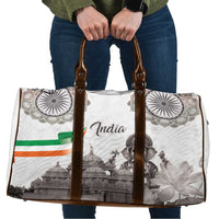 India Ganesha and Akshardham Travel Bag Lord Ganpati Lotus Flag Style - Wonder Print Shop