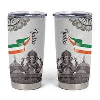 India Ganesha and Akshardham Tumbler Cup Lord Ganpati Lotus Flag Style - Wonder Print Shop