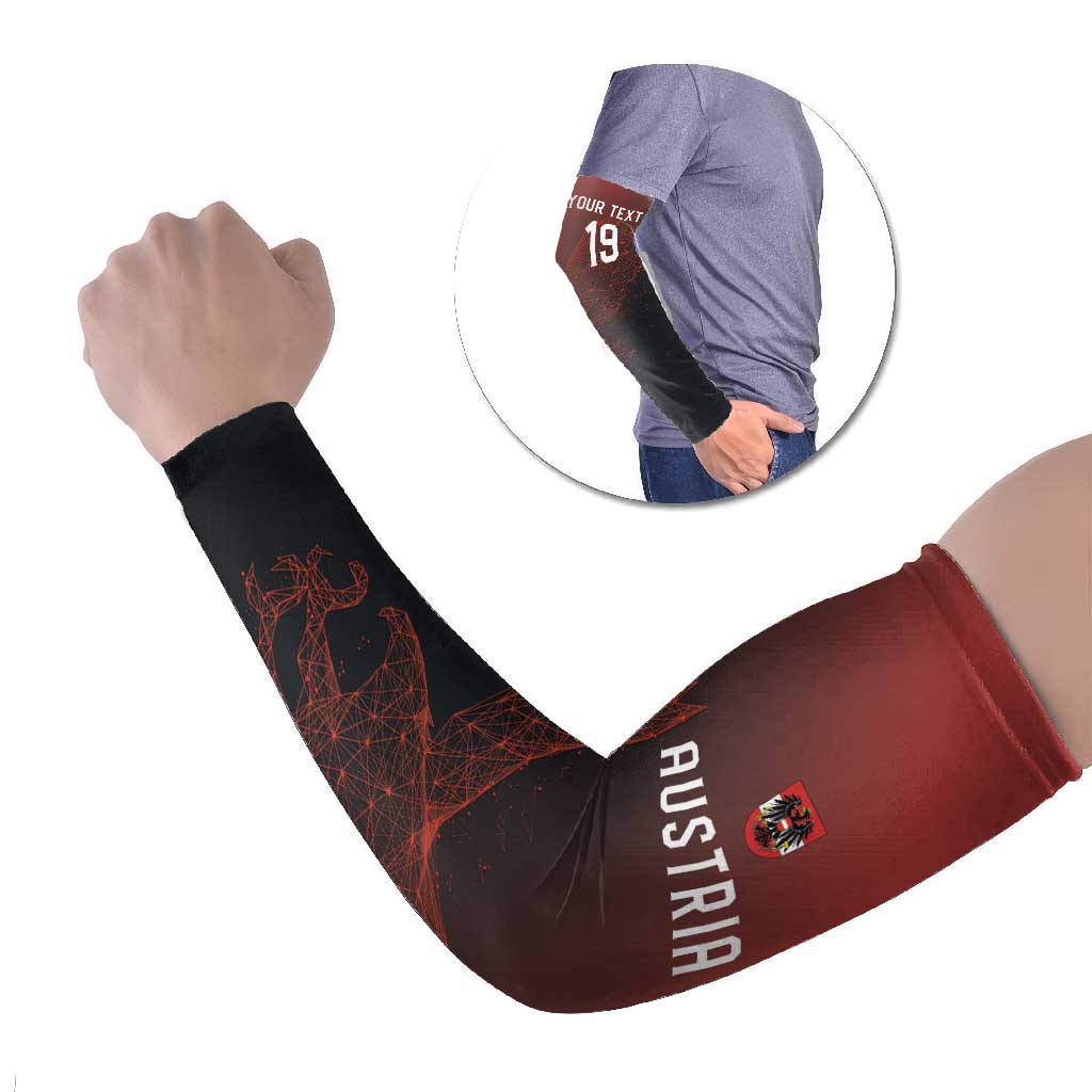 Custom World Football 2026 Austria Arm Sleeves Das Team Go Champions Red Version