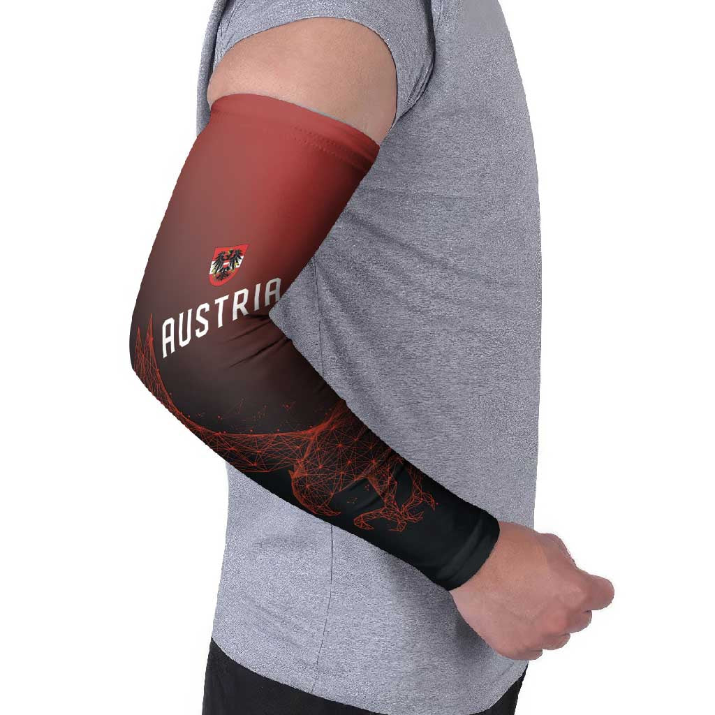 Custom World Football 2026 Austria Arm Sleeves Das Team Go Champions Red Version