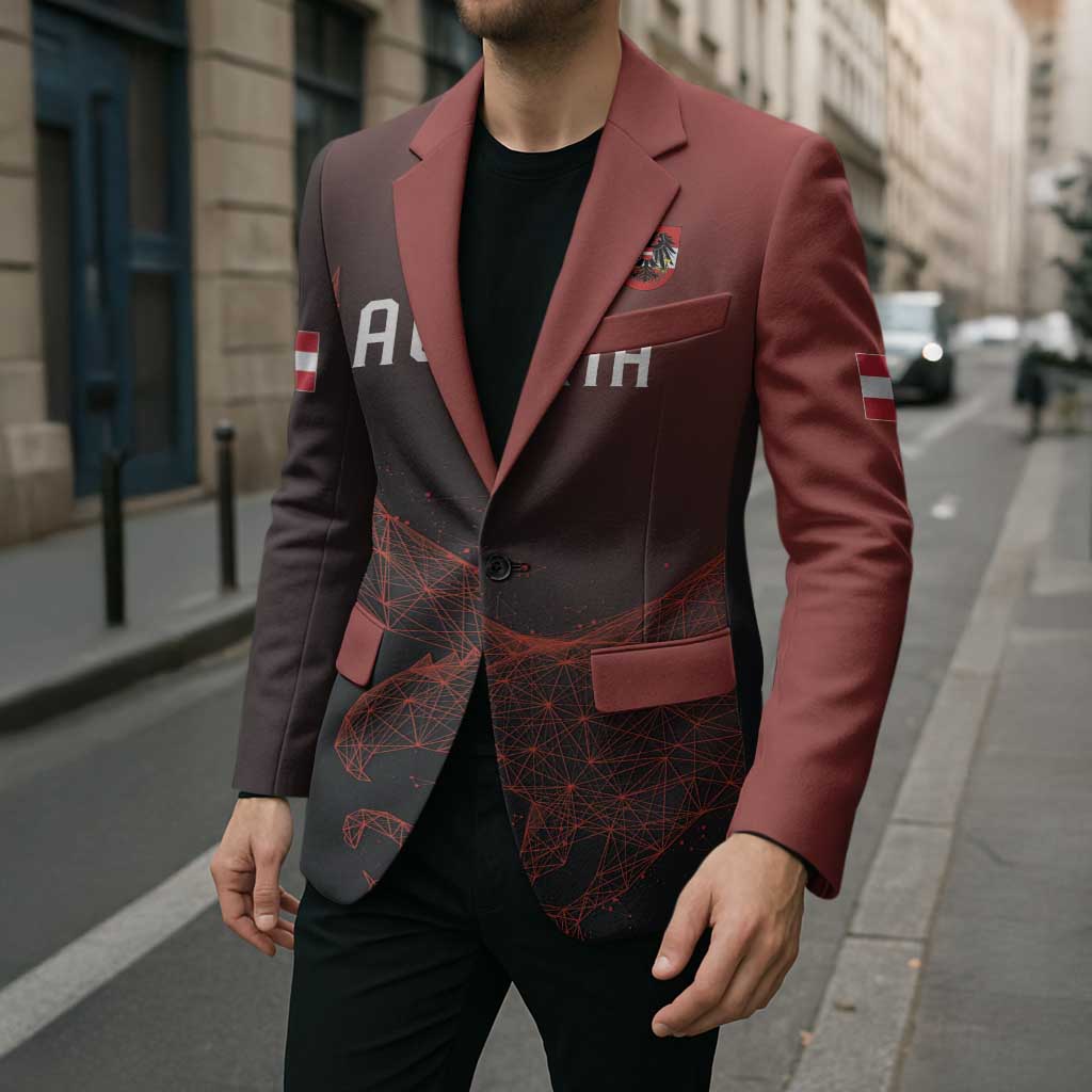 Custom World Football 2026 Austria Blazer Das Team Go Champions Red Version
