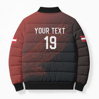 Custom World Football 2026 Austria Bomber Puffer Jacket Das Team Go Champions Red Version