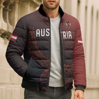 Custom World Football 2026 Austria Bomber Puffer Jacket Das Team Go Champions Red Version