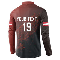 Custom World Football 2026 Austria Button Sweatshirt Das Team Go Champions Red Version