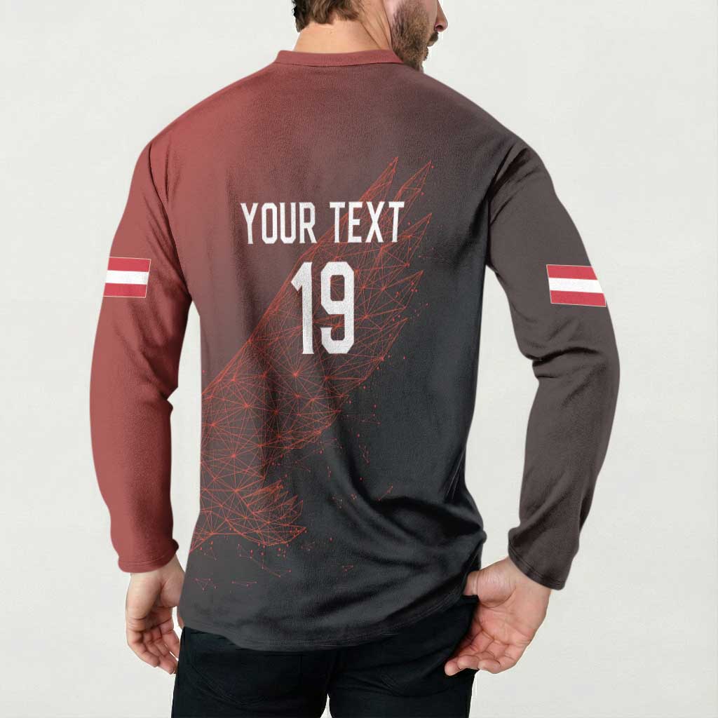Custom World Football 2026 Austria Button Sweatshirt Das Team Go Champions Red Version