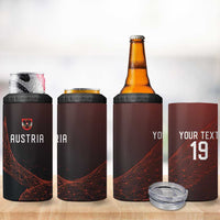 Custom World Football 2026 Austria 4 in 1 Can Cooler Tumbler Das Team Go Champions Red Version