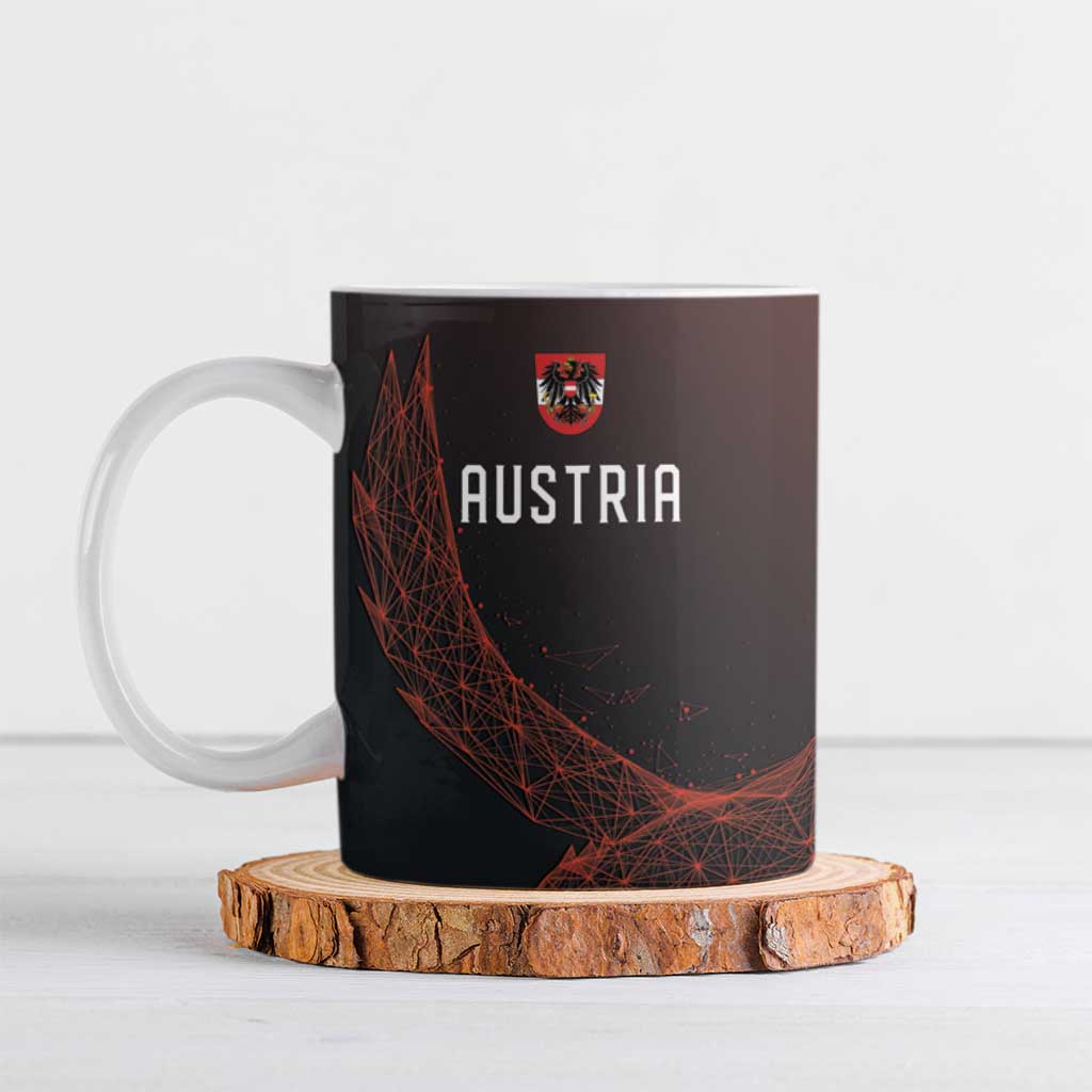 Custom World Football 2026 Austria Ceramic Mug Das Team Go Champions Red Version