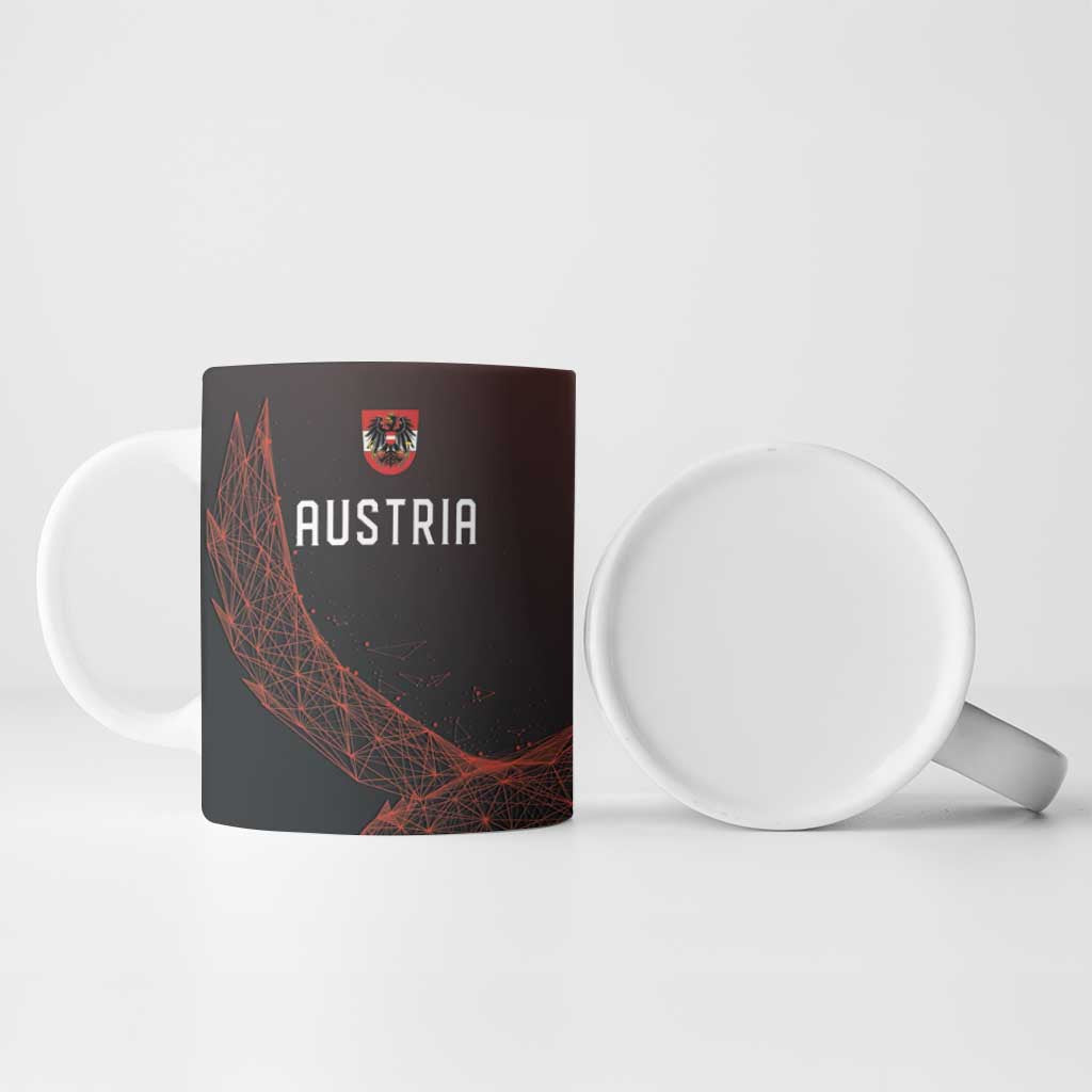 Custom World Football 2026 Austria Ceramic Mug Das Team Go Champions Red Version