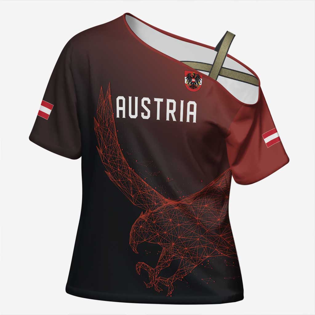 Custom World Football 2026 Austria Cross Shoulder Shirt Das Team Go Champions Red Version