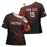 Custom World Football 2026 Austria Cross Shoulder Shirt Das Team Go Champions Red Version