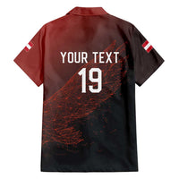 Custom World Football 2026 Austria Hawaiian Shirt Das Team Go Champions Red Version