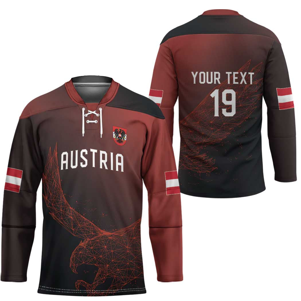 Custom World Football 2026 Austria Hockey Jersey Das Team Go Champions Red Version
