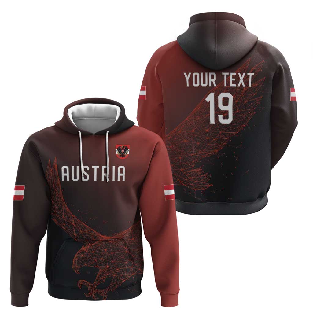 Custom World Football 2026 Austria Hoodie Das Team Go Champions Red Version