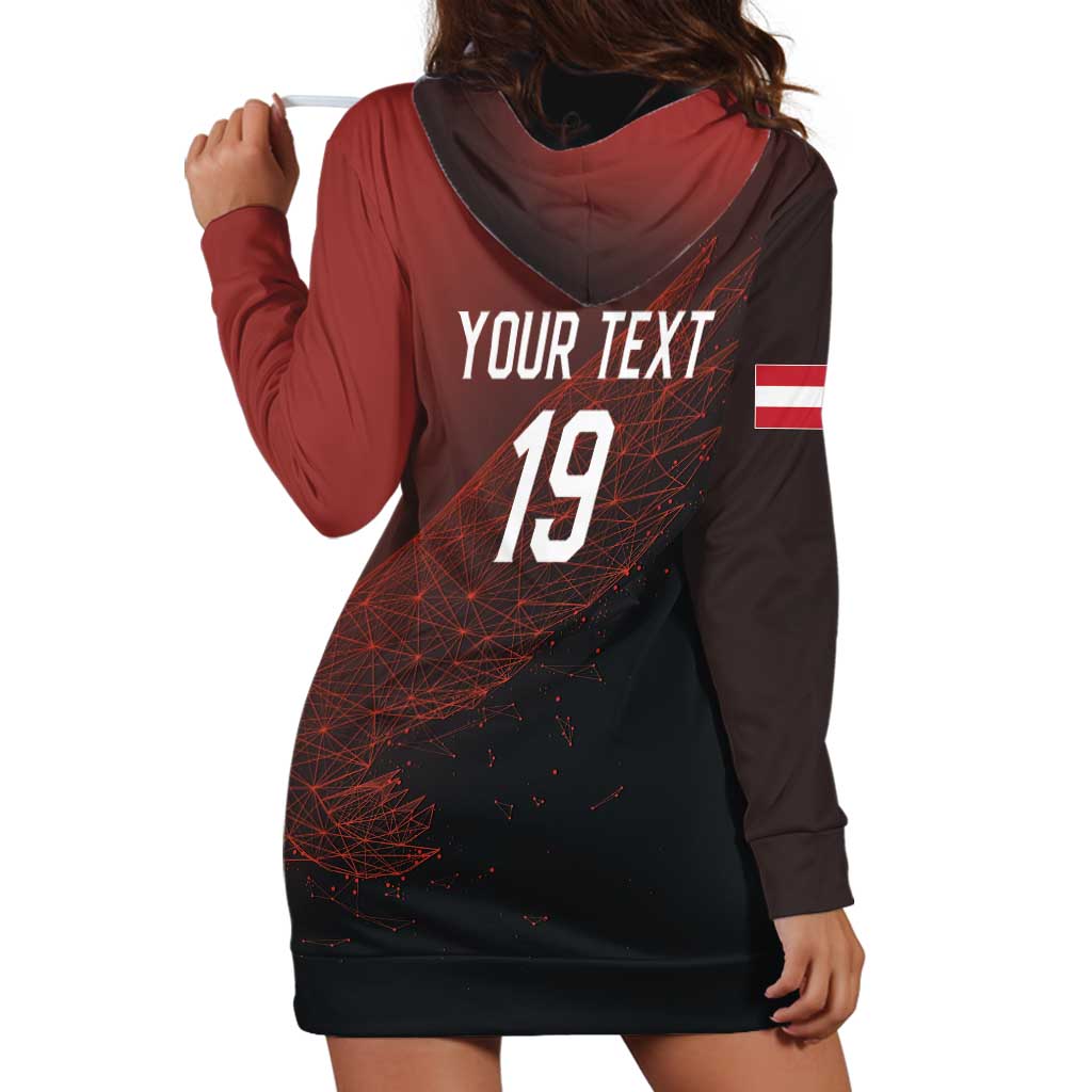 Custom World Football 2026 Austria Hoodie Dress Das Team Go Champions Red Version