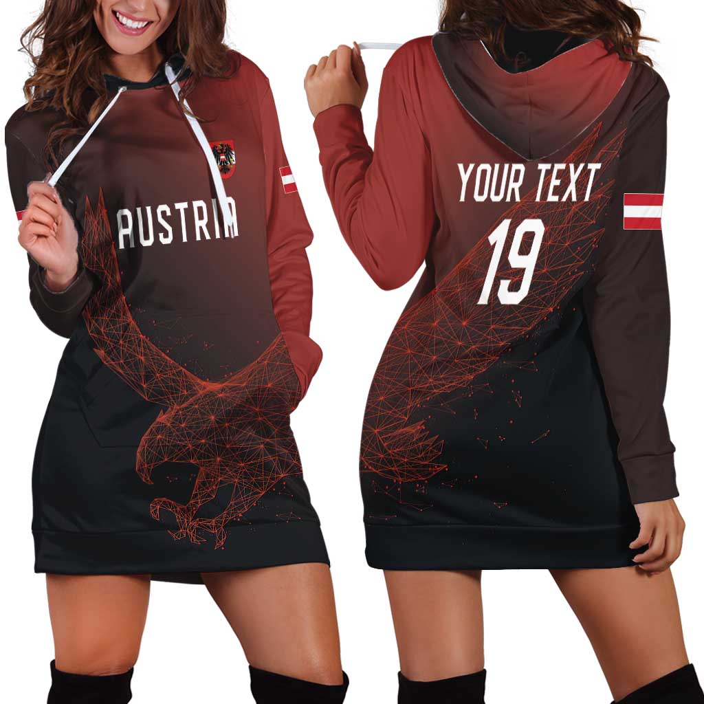 Custom World Football 2026 Austria Hoodie Dress Das Team Go Champions Red Version