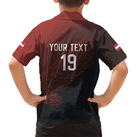 Custom World Football 2026 Austria Kid Hawaiian Shirt Das Team Go Champions Red Version