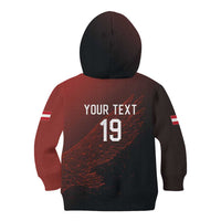 Custom World Football 2026 Austria Kid Hoodie Das Team Go Champions Red Version