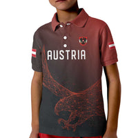 Custom World Football 2026 Austria Kid Polo Shirt Das Team Go Champions Red Version