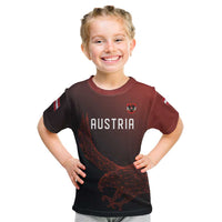 Custom World Football 2026 Austria Kid T Shirt Das Team Go Champions Red Version