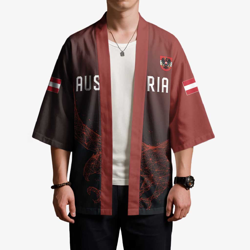 Custom World Football 2026 Austria Kimono Das Team Go Champions Red Version