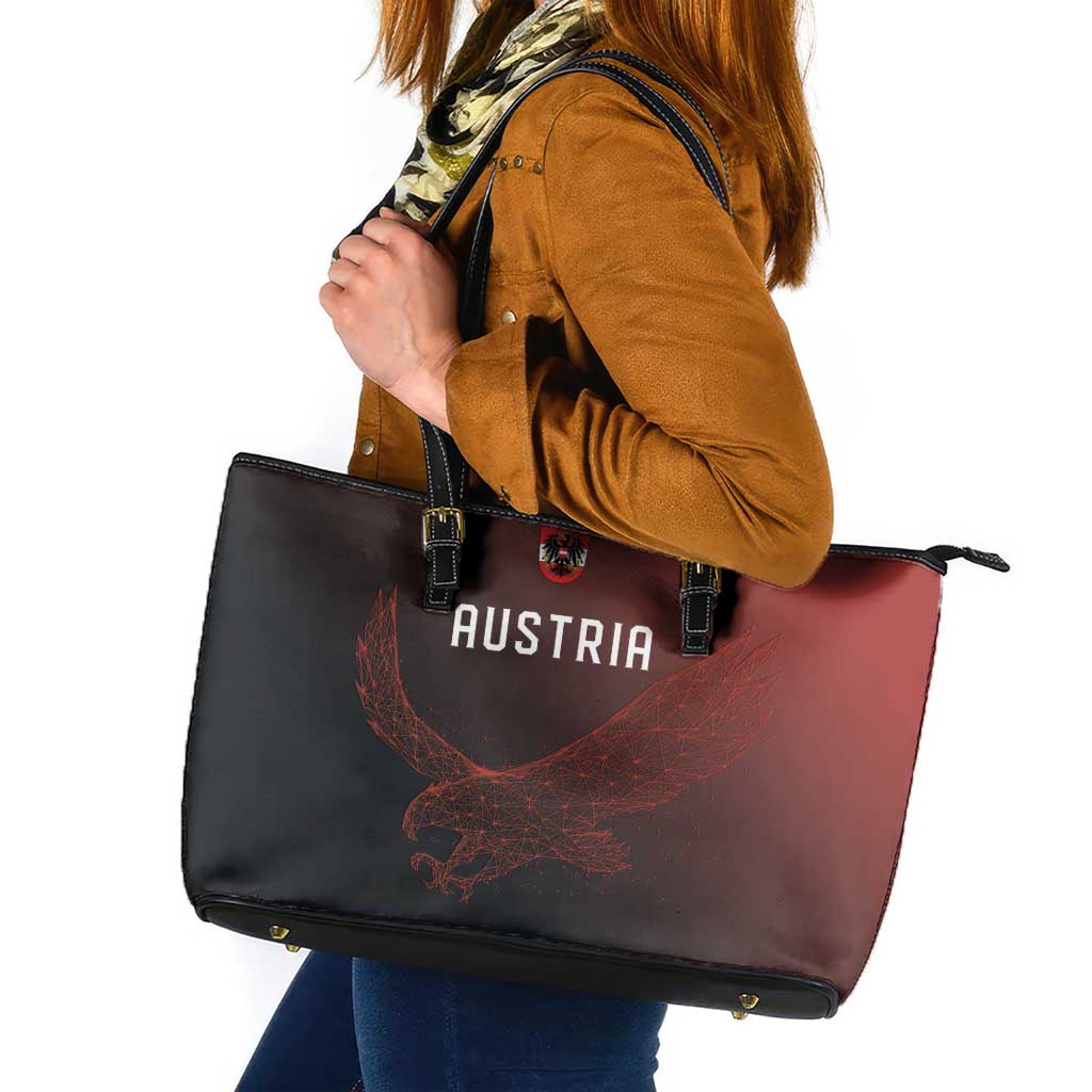 World Football 2026 Austria Leather Tote Bag Das Team Go Champions Red Version