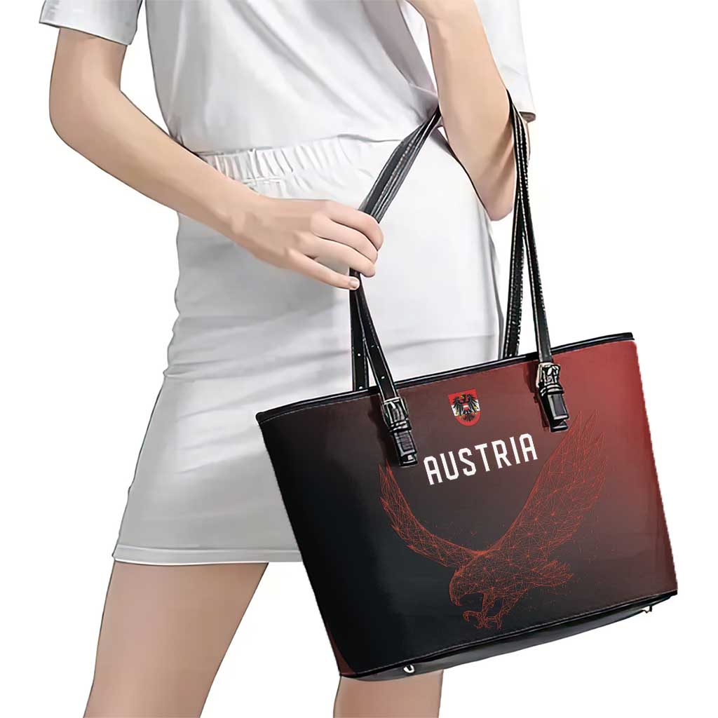 World Football 2026 Austria Leather Tote Bag Das Team Go Champions Red Version