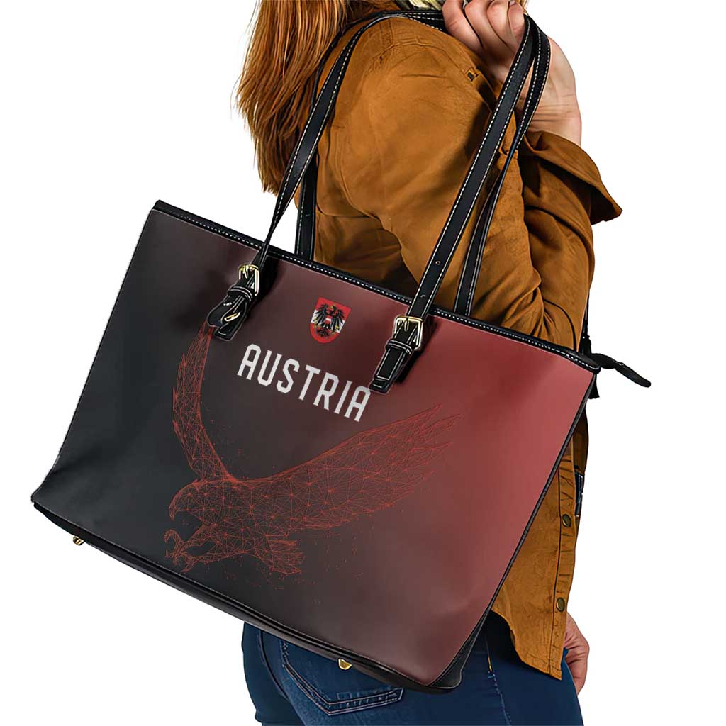 World Football 2026 Austria Leather Tote Bag Das Team Go Champions Red Version