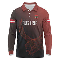 Custom World Football 2026 Austria Long Sleeve Polo Shirt Das Team Go Champions Red Version